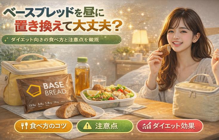 ベースブレッドを昼に置き換えして大丈夫?ダイエット向きの食べ方と注意点を解説