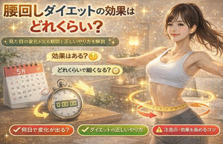 腰回しダイエットの効果はどれくらい?見た目の変化が出る期間と正しいやり方を解説